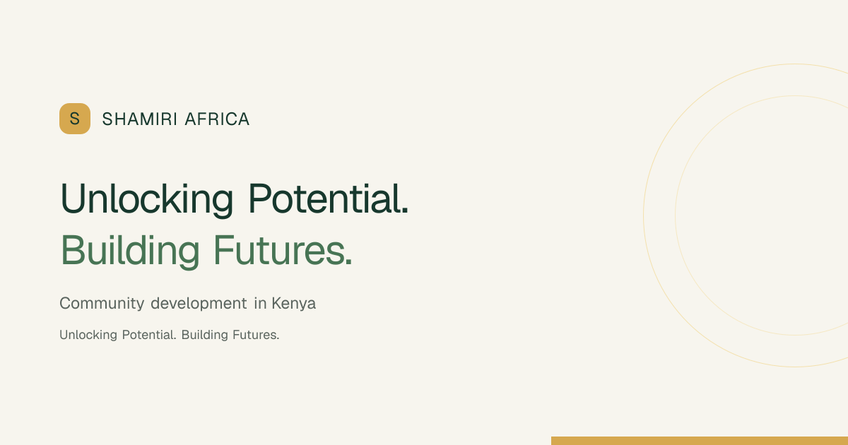 Support Youth Skills & Community Development in Kenya | Shamiri Africa